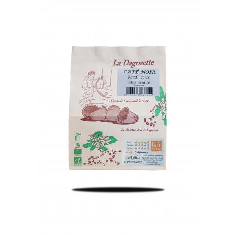 24 CAPSULES MELANGE CAFE NOIR 100% ARABICA BIO ET EQUITABLE
