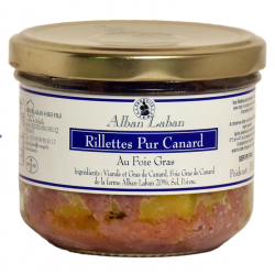 Rillettes pur Canard au foie gras de 180g